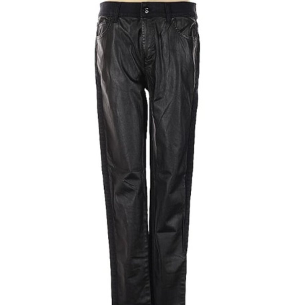 McQ by Alexander McQueen Faux Leather Front Pants 26 waist EUC